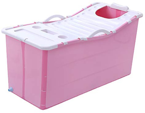 WNNY Faltende Badewanne, Tragbare Badewanne Faltbare Erwachsene Badewanne Für Grün, Babywanne Mit Wanne, Haushalts-Faltwanne, Badewanne Für Erwachsene Mit Abdeckung Pink, Faltbare Badewanne Mit Armleh
