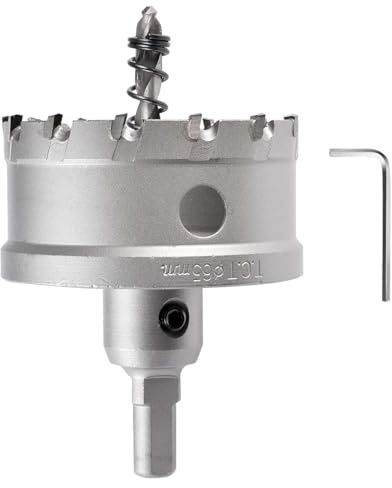 KATUR Lochsäge Hartmetall-Bohrer 65mm, Metall Lochsäge Bohrer, TCT-Bohrer-Lochsägen für Edelstahl, Eisen, Legierung, Kupfer, Holz, Kunststoffe