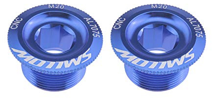 Create idea 2 Stück Blau M20 Fahrrad Kurbelarm Befestigungsschrauben Kurbelgarnitur Schrauben aus Aluminiumlegierung für Shimano Mountain Rennrad