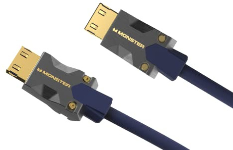 Monster, Câble HDMI, Résolution 8K, Vidéo HDR, 48 GBPS, Vitesse Éclair, Connecteurs V-Grip, Triple Blindage, 3 Mètres, Garanti à Vie, Noir