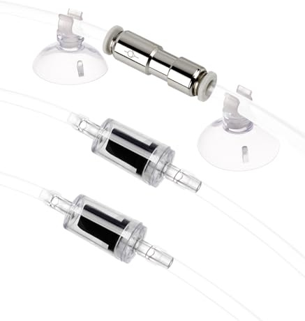 Clscea Aquarium Check Valves 1 Way Non-Return Valves Suction Cups Spare Parts Kit