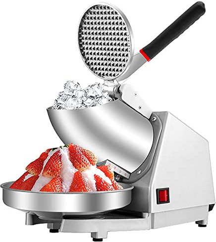 Electric Shaving Ice Machine, 1450R/M Ice Crusher Snow Cone Machine with Bowl, Shaving Ice Snow Cone Machine for Cocktail, Ice Cream, Smoothie, Juice