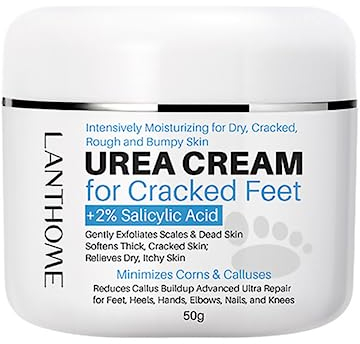 Urea 40% Foot Cream, Cracked Heel Cream, 50g Callus Remover For Dry And Hard Skin Feet and Hand, Maximum Strength With 2% for Hand, Foot and Body Care (1)