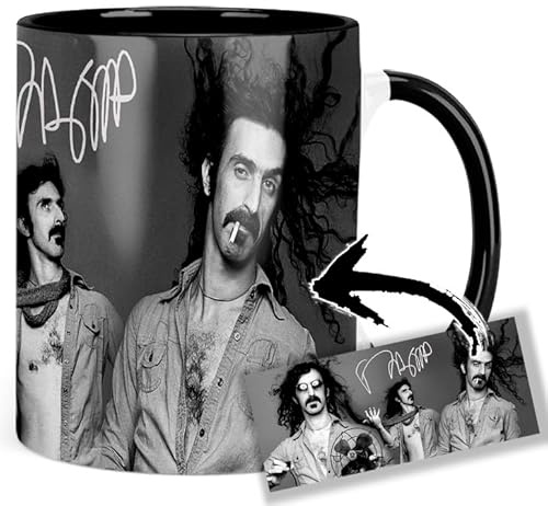 Frank Zappa Tasse Innen & Henkel Schwarz Keramikbecher Mug