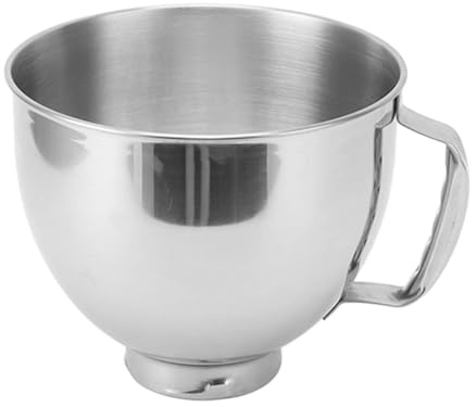Leapiture Bol Mélangeur De Remplacement Bol de mixage en acier inoxydable pour mixeur 4,5-5 Quart Bol en acier inoxydable avec poignée Argent