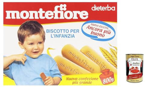 Italian Gourmet Biscotto per l'Infanzia biscotti bimbo 3 x 800g | Ab dem 4. Monat, zart löslich; friabile nel latte, gusto delicato, adatto, Gesamtnettogewicht 2,4 kg + Kostenlos Polpa 400g