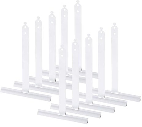 QUARKZMAN 10 muelles de suspensión para persiana, muelles para persiana maxi, aluminio, recubierto de plástico, blanco, dos agujeros, muelle de montaje motor de persiana perfiles de persiana