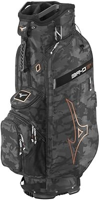 Mizuno BR-D3C Golftasche für Golfwagen, 22,9 cm, Schwarz Camo-Kupfer