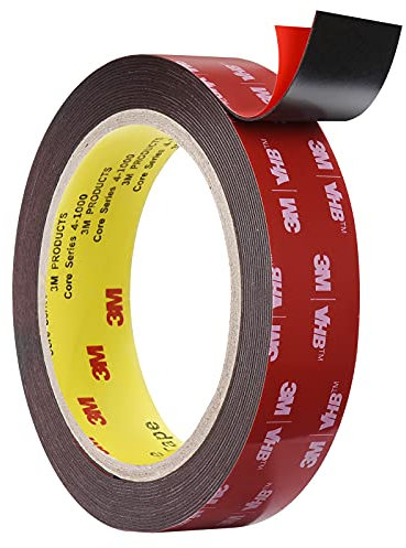 Fanree Industriestärke Klebeband (4,6m x 1,5cm) – Doppelseitiges Schaumklebeband mit 90 Pfund/Zoll Tragkraft | Wasserdicht, Rückstandsfrei für Wände, Auto & Werkstatt