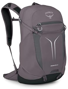 Osprey Sportlite Wanderrucksack, 20L, Graphite Purple | Tagesrucksack, Reise-Tagesrucksack, Campingrucksack, Violett, OS-Größe