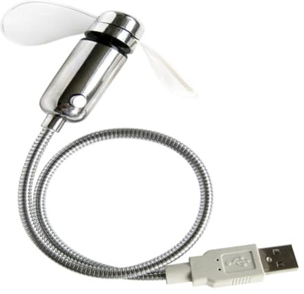 ROMISBABA Ventilador USB con Reloj LED Mini Portátil con Pantalla de para Hogar y Viaje