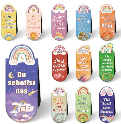 Lesezeichen Magnetische Kinder, Schulkind 2026 Einschulungsgeschenke Mädchen, Dinge für Schultüte, Geschenke für Mädchen 4 5 6 7 8 9 10 11 12 13 14 Jahre, Mitgebsel Kindergeburtstag Gastgeschenke