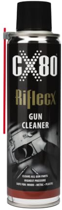 RifleCX - Spray de Nettoyage pour Arme - Produits et Accessoires de Nettoyage pour Armes, Fusil, Chasse, pour Résidus de Poudre, Plomb, Cuivre, Nickel, Huile et Graisse - Gun Cleaner 200 ML