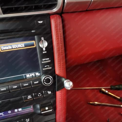 Geephong Soporte de teléfono para Porsche 911 997 / Boxster Cayman 987 (2005-2012), soporte de teléfono de aluminio atornillado específico para vehículo
