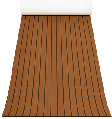 Deurqund Eva-Schaum Boat Flooring, 240x90cm Boot Bodenbelag Selbstklebend, rutschfeste Bootsmatte für Wohnmobil, Yacht, Gym, Schalldämmung & Wasserdicht