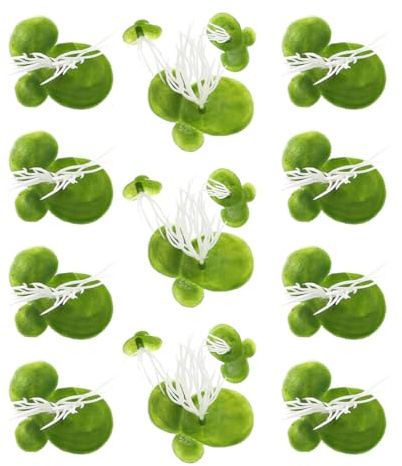 Luxshiny 72pcs Artificial Floating Duckweed Plastic Plants Roots Aquarium Ornament Decorative Pond Simulation for Fish Tank and Terrarium Supplies