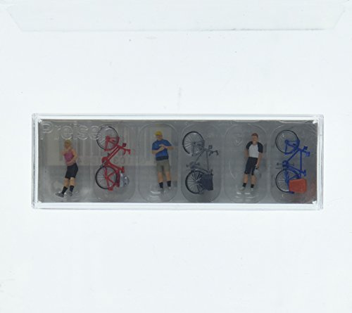 Preiser 10644 Stehende Radfahrer in sportlicher Kleidung (2), H0, 1:87
