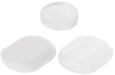 Lot de 50 coussinets transparents Lamdoo pour boucles d'oreilles - Coussinets anti douleur en silicone pour boucles d'oreilles à clip, Silicone, claire, C