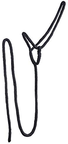 Knopfhalfter | Geeignet für jedes Pferd | Vielseitig Einsetzbar | Robustes Material | Einfach Verstellbar | Pflegeleicht (Schwarz)