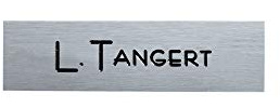 Klingelschild/Briefkastenschild Alu 70 x 20 mm : SOFORTGRAVUR + VORSCHAU : selbstklebend,eloxiertes Aluminium gebürstet in Edelstahl-look mit Gravur