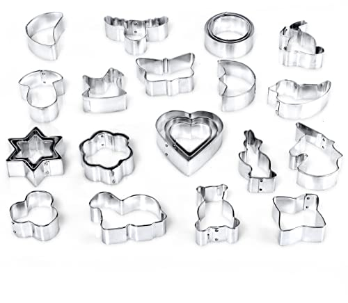 25 Ausstechformen für Kekse, Plätzchen Ausstecher fondant für Kinder viele Formen - Tiere und beliebte Motive