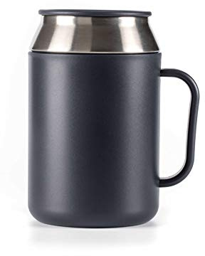 Tupperware Tasse à café en plastique en acier 400 ml (noir)