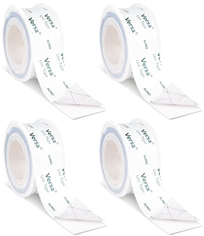 ALMO Dampfsperre Klebeband 4 Stück (60mm x 25m) Klebeband für Dampfbremsen Dampfsperren und Dachfolien, PE-Folie, Reißfeste Abdeckfolie für das dauerhafte Luft- und Winddichte Verkleben