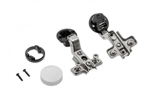 BRESKO 2-10 Stk Topfband Scharnier Glastürscharnier 26 mm Glas Glastür MöbelscharnierTopfscharnier Scharniere Möbelband Topfbänder Schrankscharnier Möbel Schrank Klappenband (Innenanschlag, 10 Stück)