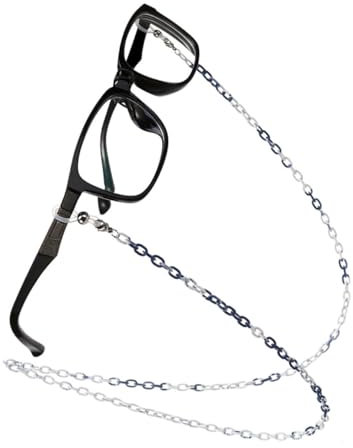 WRITWAA Brillenband Glashalter Brillen Brille Cordeye Espejuelos Para Mujer Blaue Brille Frauen Brille Brillenkette Für Damen Brille Halskette Brille Für Frauen Aluminium Lanyard Fräulein