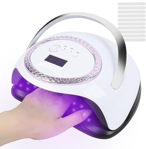 288W LED UV Nail Lamp, ANGNYA Fast Curing UV Light Professional Nail Dryer with 4 Timers & Auto Sensor for Gel Polish/Builder/Glue Gels Fingernail and Toenail Home & Salon Use