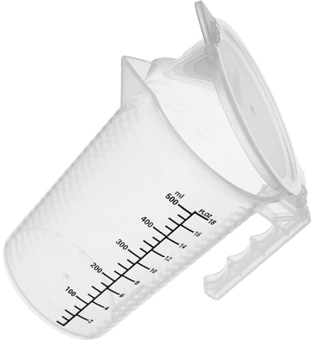 Luxshiny Taza Medidora De Escala Para Cocina y Jarra Graduada Para Uso Doméstico Diseño Transparente y Práctico