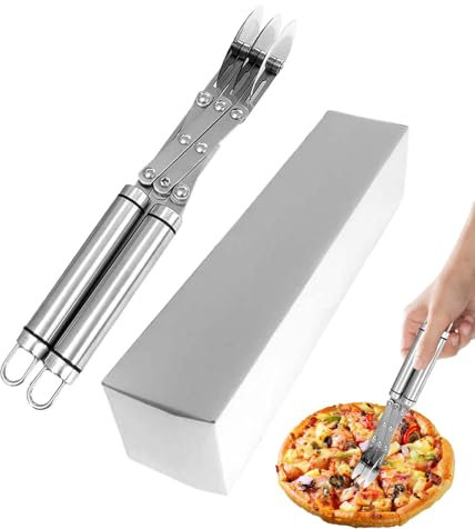 Wezalget Cortador de pastelería con ruedas múltiples,Cortador de pizza con ruedas múltiples | Cortadora de pizza de acero inoxidable con mango - Máquina para hacer pasta expandible, rodillo para