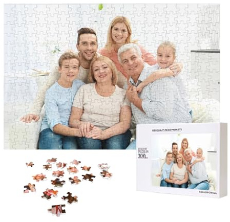 Puzzle Selber Gestalten 1000 Teile mit Eigenem Bild,Puzzle Foto Personalisiert,Custom Puzzle Selbst Gestalten mit Foto 300/500/1000 für Paare Valentinstag Graduierung Hochzeit Geburtstag (A-300 Teile)
