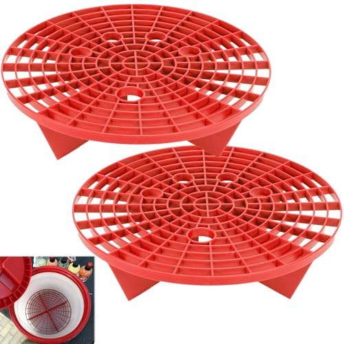 Lot de 2 filtres à sable pour seau de lavage de voiture, insert de seau de lavage de voiture, piège à grain, insert de protection du grain, système d'insertion de seau, protection du grain de lavage