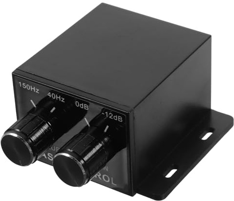 BESTYASH Bouton de Basses Expérience Audio Immersive en Voiture pour Amplificateur de Voiture Contrôle du Volume Réglable en ABS Noir