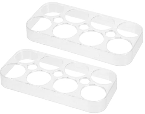 KICHOUSE Contenitore Per Uova 8 Posti in Plastica Porta Uova Da Frigo Per Dispense e Picnic Set 2 Pezzi