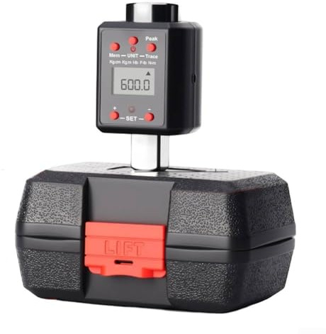 Zoegneer Chiave dinamometrica digitale, adattatore professionale con display a LED, modalità di picco, costruzione in metallo, gamma 1,3-600 nm (19 mm)