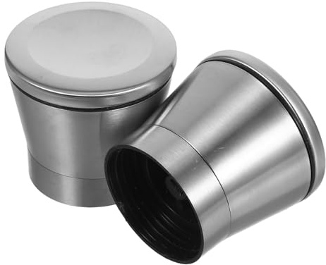 GALPADA 2pcs Stainless Steel Grinder Caps Covers for Salt Peppers Shaker Top Spices Mill Lid Caps Kitchen Cooking Manual Pepper Grinder Cover Seasoning Bottle