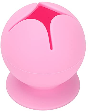 Collecteur de désherbage en silicone souple avec ventouse, rangement de bureau, déchets, anti-rayures, stylo, brosse à dents, porte-cosmétiques (Rose)