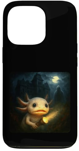 Axolotl Scary Horror Night Flashlight Halloween Ghost Case for iPhone 13 Pro
