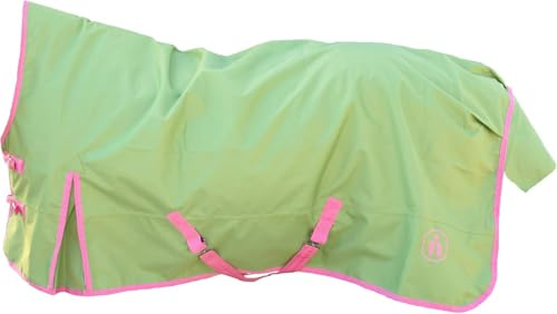 Regendecke Ripstop 1200d Wasserdicht high-Neck (Grün 01 - Pink 01) (125 cm)