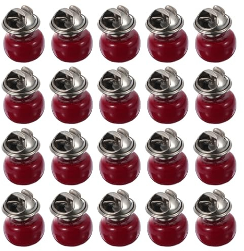 HEMOTON Bottoni Sicurezza Fermacollo Eleganti e Decorativi per Colletto 20 Pezzi in Resina a Forma di Ciliegia per Pantaloni e Sciarpe in Feste e Occasioni