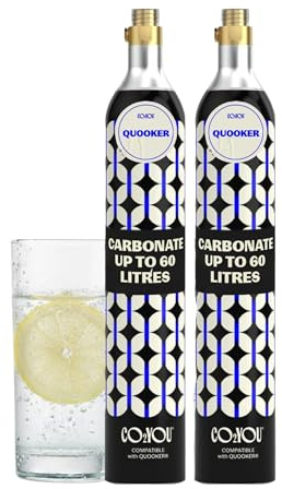 CO2 YOU 60L CO2 Cylinders 2 Pack for Quooker CUBE Sparkling Water Taps | Two direct-fit CO2 refill cylinders for the Quooker CUBE. No adaptors needed. 60 litres each, with pure food grade CO2