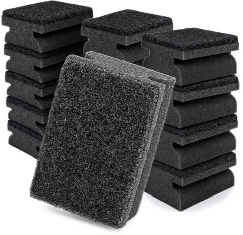 Spülschwamm Schwarz | 15 Stück | Küchenschwamm Schwarz & Putzschwamm Set | Schwamm Küche, Topfschwamm & Abwaschschwamm | Robuster Dish Sponge | Kitchen Sponge | Schwämme Küche |