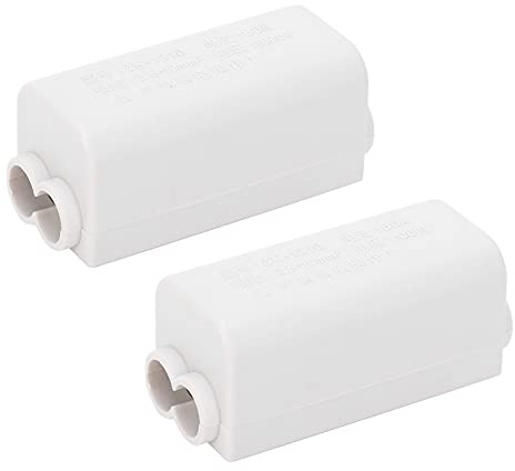 Badafaci T-formad Kabelkopplingsplint, ABS Mässing Inline Kopplingsdosa 2st 1000V 80A, 1 in 2 Ut Huvuddelare för Takljusomkopplare Elektrisk Mätare Kabeldragning