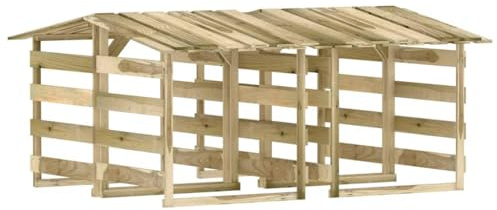 Holz Pergola Mit Dach 4 STK 100x90x100 cm | Imprägniertes Kiefernholz, Massives Tannenholz, Korrosionsbeständig, Für Gartenweg Dekoration