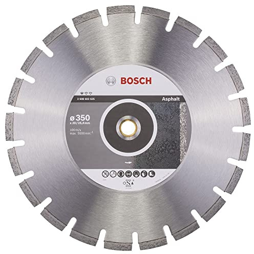 BOSCH Diamanttrennscheibe Standard für Asphalt, 350 x 20/25,40 x 3,2 x 8 mm, 2608602625