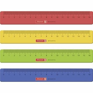 Brunnen 10 x Lineal 16cm Kunststoff farbig Sortiert