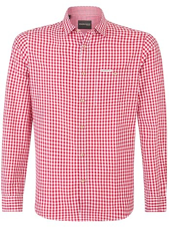 Stockerpoint Herr Campos3 Traditionell skjorta, Röd, 3XL