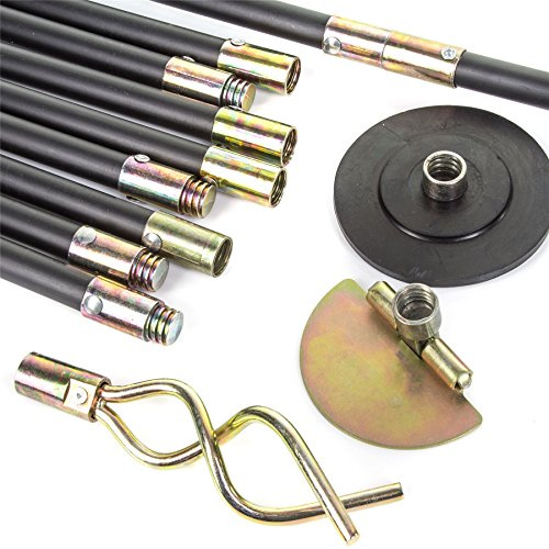 Large Drain Rod Attachment Set with Drop Scraper | Gutter Unblocker